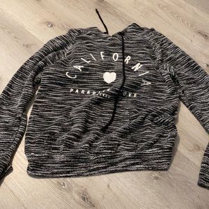 Black sweater with hoodie